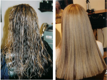 chemically straightened hair duplicate